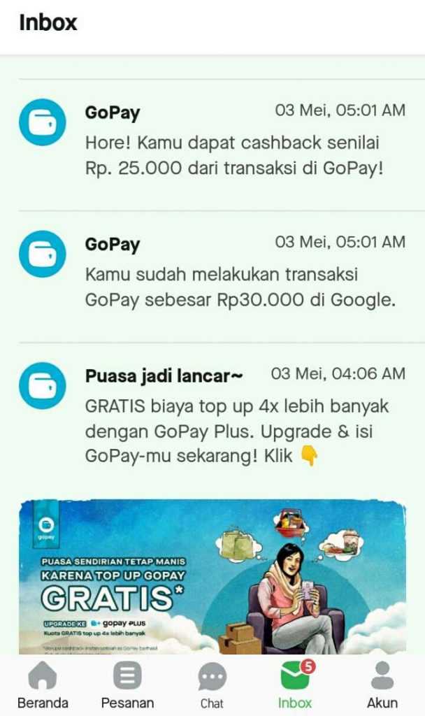 Cashback GoPay di Google Play